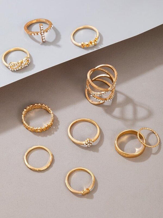 10pcs Rhinestone Decor Ring - INS | Online Fashion Free Shipping Clothing, Dresses, Tops, Shoes