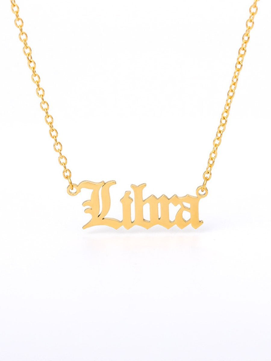 12pcs Constellation Letter Charm Necklace - INS | Online Fashion Free Shipping Clothing, Dresses, Tops, Shoes