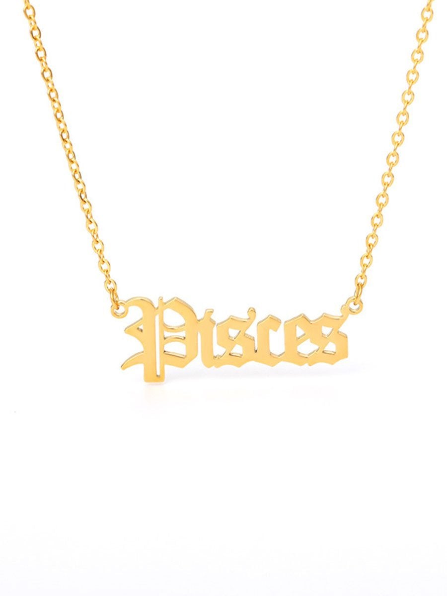 12pcs Constellation Letter Charm Necklace - INS | Online Fashion Free Shipping Clothing, Dresses, Tops, Shoes