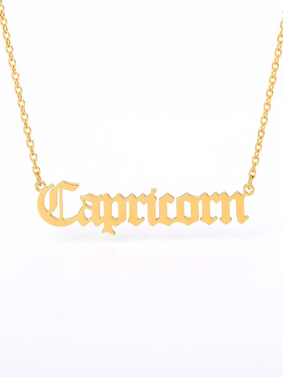 12pcs Constellation Letter Charm Necklace - INS | Online Fashion Free Shipping Clothing, Dresses, Tops, Shoes