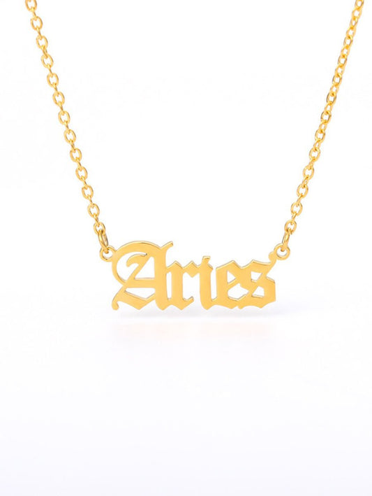 12pcs Constellation Letter Charm Necklace - INS | Online Fashion Free Shipping Clothing, Dresses, Tops, Shoes