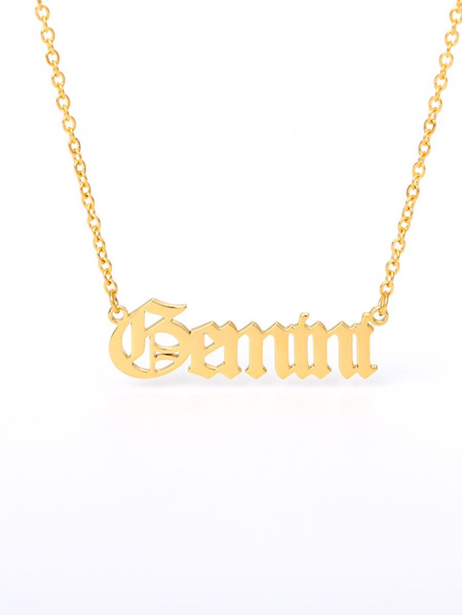 12pcs Constellation Letter Charm Necklace - INS | Online Fashion Free Shipping Clothing, Dresses, Tops, Shoes