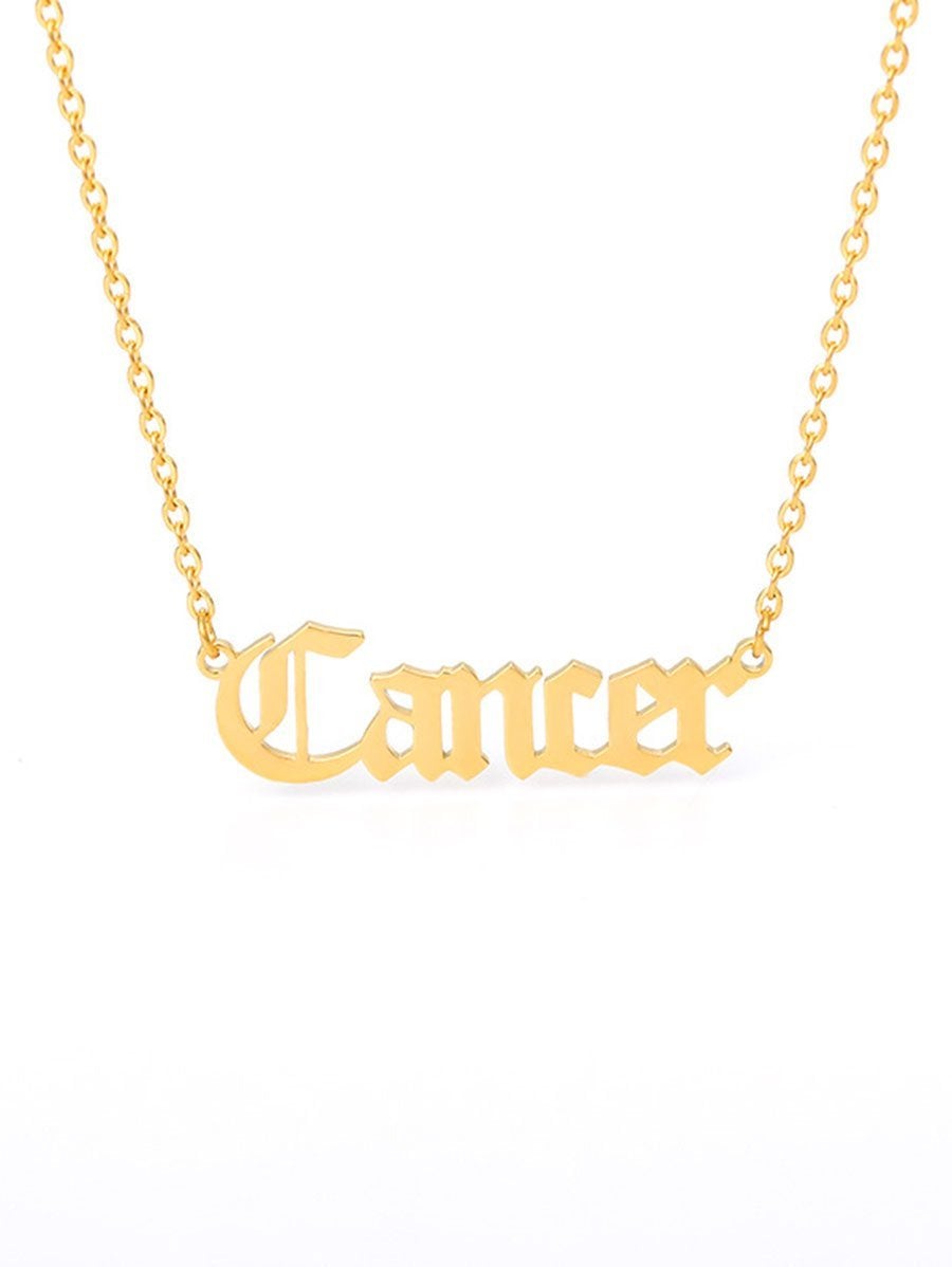 12pcs Constellation Letter Charm Necklace - INS | Online Fashion Free Shipping Clothing, Dresses, Tops, Shoes