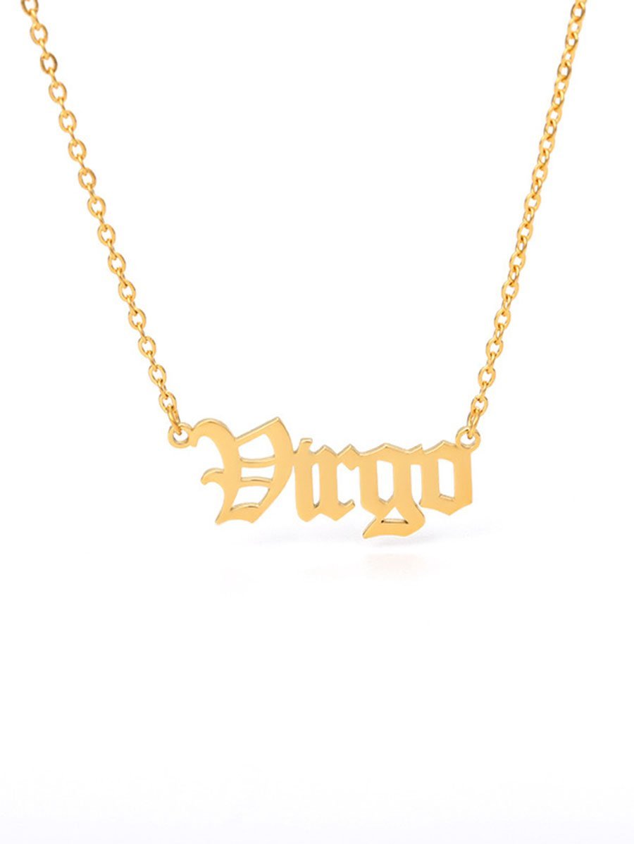 12pcs Constellation Letter Charm Necklace - INS | Online Fashion Free Shipping Clothing, Dresses, Tops, Shoes