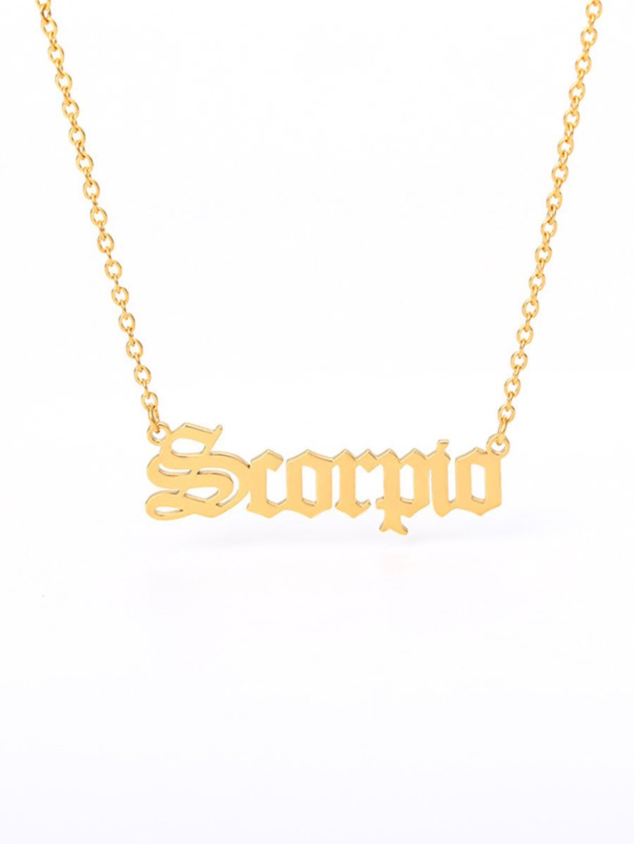 12pcs Constellation Letter Charm Necklace - INS | Online Fashion Free Shipping Clothing, Dresses, Tops, Shoes