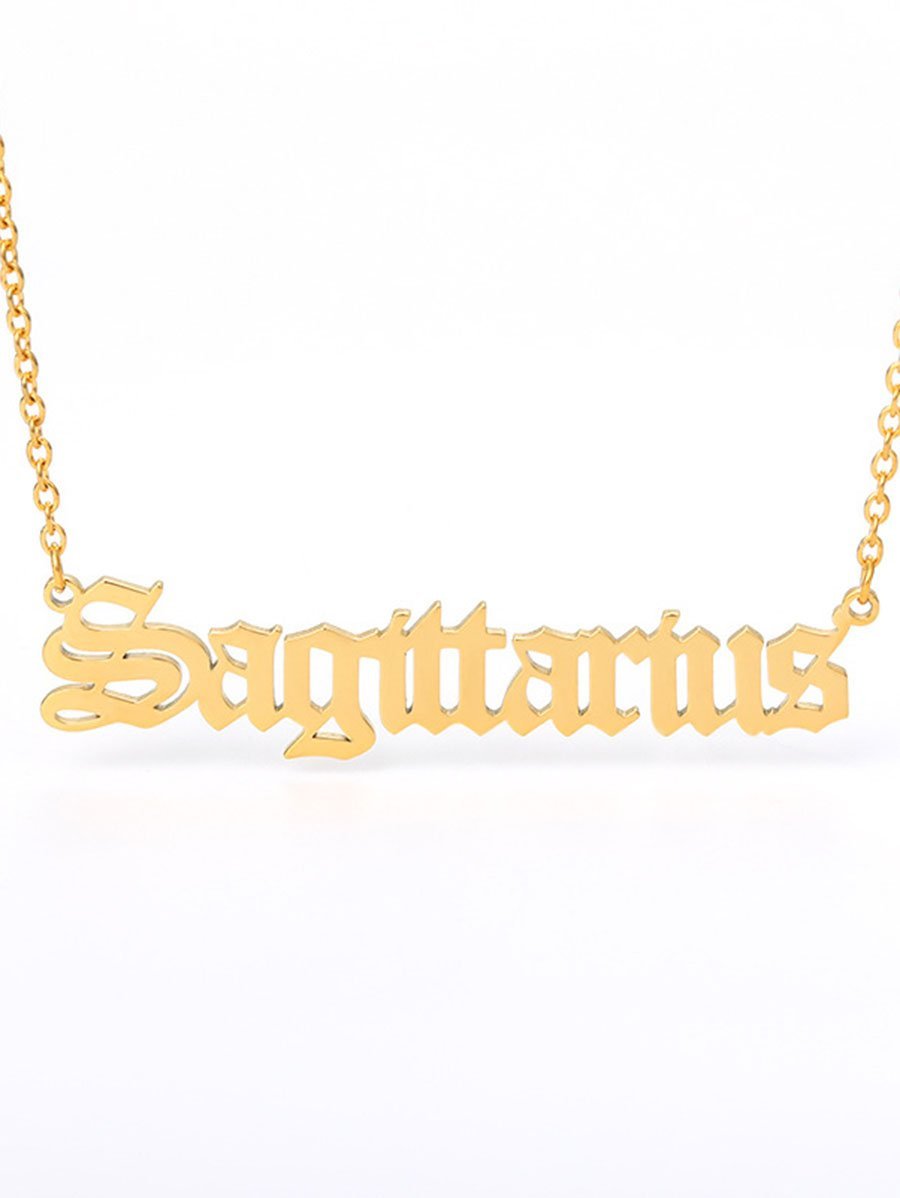 12pcs Constellation Letter Charm Necklace - INS | Online Fashion Free Shipping Clothing, Dresses, Tops, Shoes