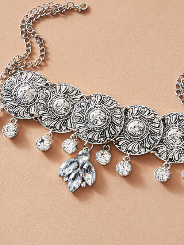 1pc Rhinestone Charm Chain Choker