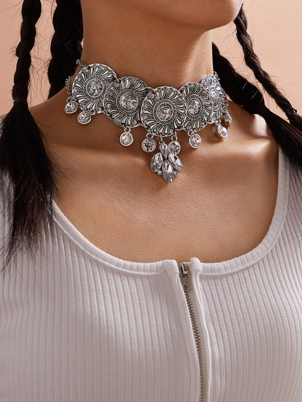 1pc Rhinestone Charm Chain Choker
