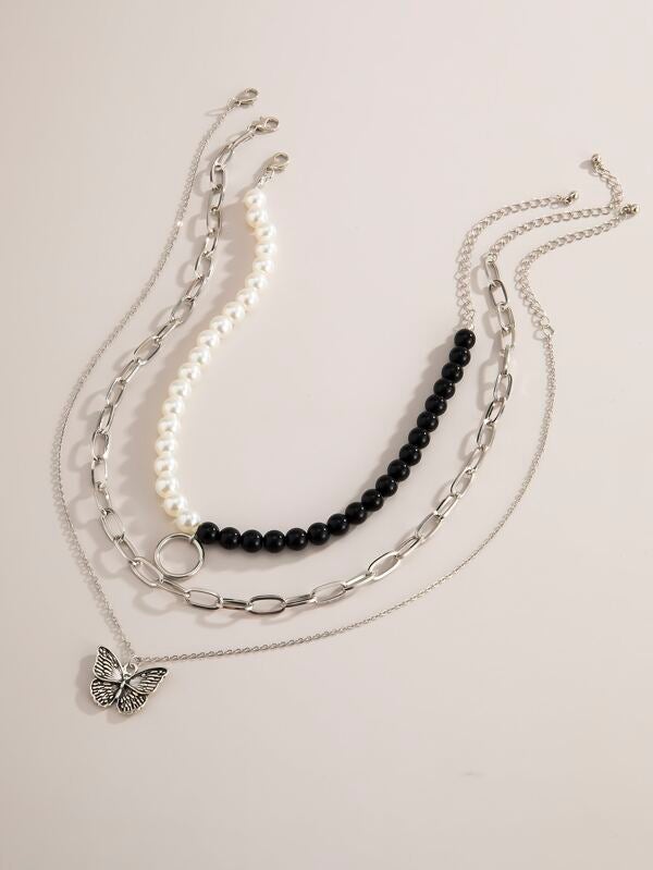 3pcs Butterfly Charm Necklace