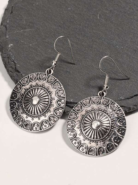 1pair Tribal Round Drop Earrings - INS | Online Fashion Free Shipping Clothing, Dresses, Tops, Shoes
