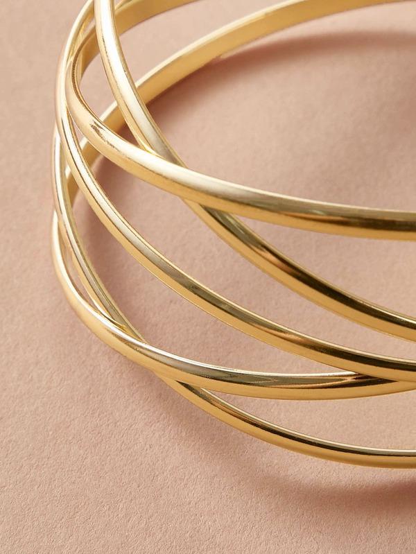 1pc Line Winding Shaped Cuff Bracelet - INS | Online Fashion Free Shipping Clothing, Dresses, Tops, Shoes
