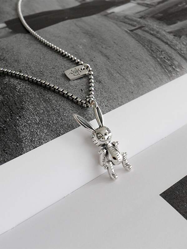 1pc Metal Rabbit Pendant Necklace - INS | Online Fashion Free Shipping Clothing, Dresses, Tops, Shoes