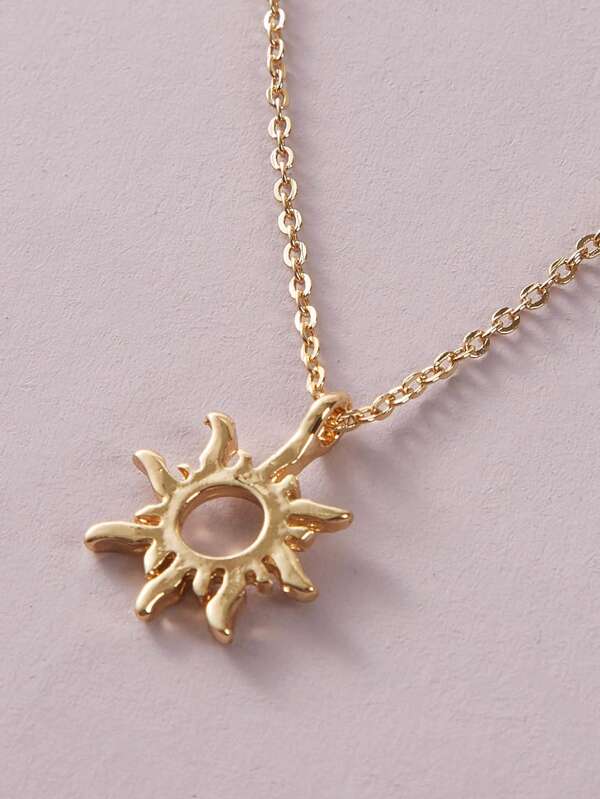 1pc Sun Charm Necklace - INS | Online Fashion Free Shipping Clothing, Dresses, Tops, Shoes