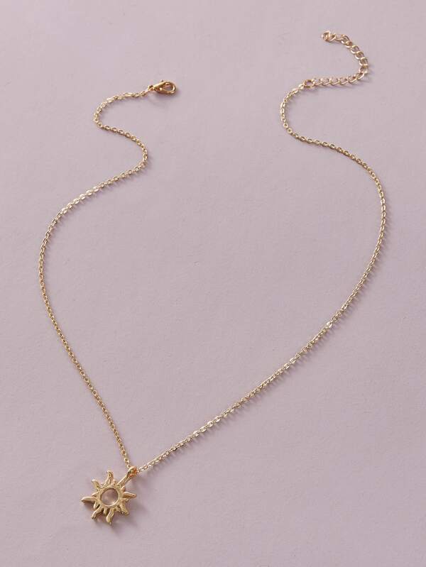 1pc Sun Charm Necklace - INS | Online Fashion Free Shipping Clothing, Dresses, Tops, Shoes
