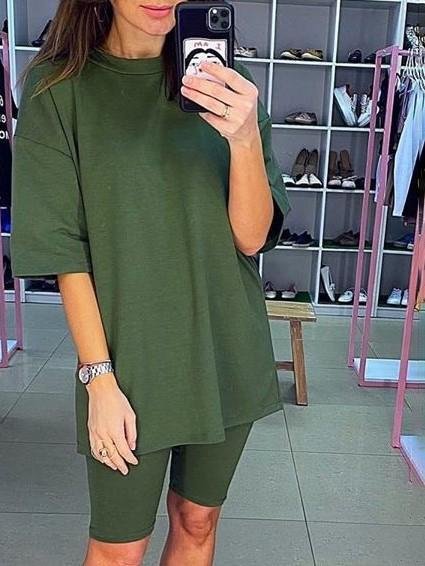 2 Piece Outfits Summer Casual Shorts Set - Two-piece Outfits - INS | Online Fashion Free Shipping Clothing, Dresses, Tops, Shoes - 13/03/2021 - Bean Green - Bean Green Black
