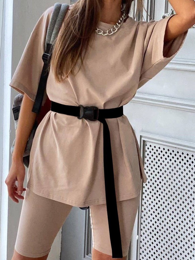 2 Piece Outfits Summer Casual Shorts Set - Two-piece Outfits - INS | Online Fashion Free Shipping Clothing, Dresses, Tops, Shoes - 13/03/2021 - Bean Green - Bean Green Black