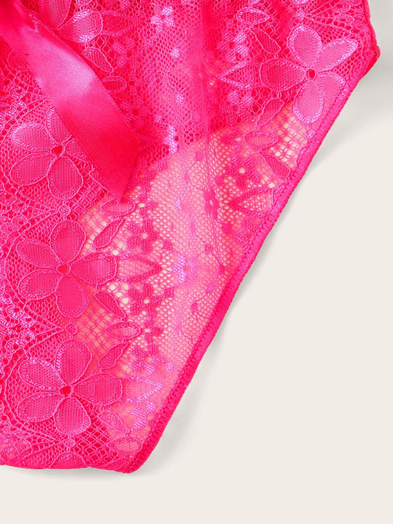2pack Floral Lace Scallop Trim Panty Set - INS | Online Fashion Free Shipping Clothing, Dresses, Tops, Shoes