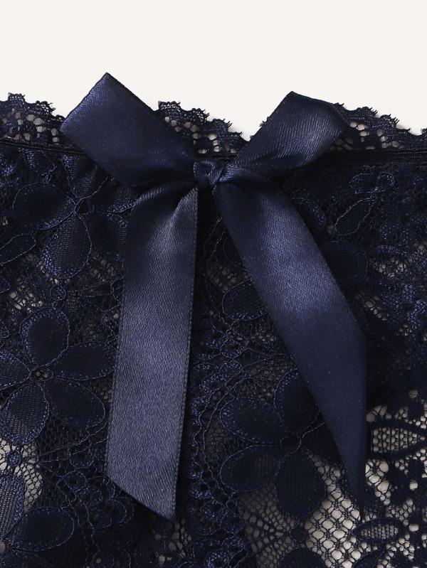 2pack Floral Lace Scallop Trim Panty Set - INS | Online Fashion Free Shipping Clothing, Dresses, Tops, Shoes