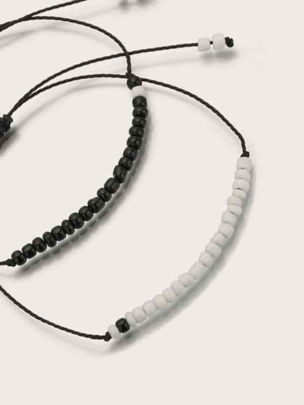 2pcs Beaded String Bracelet - INS | Online Fashion Free Shipping Clothing, Dresses, Tops, Shoes