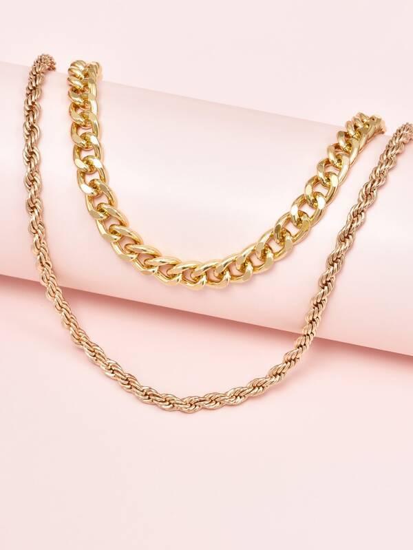 2pcs Simple Chain Necklace - INS | Online Fashion Free Shipping Clothing, Dresses, Tops, Shoes