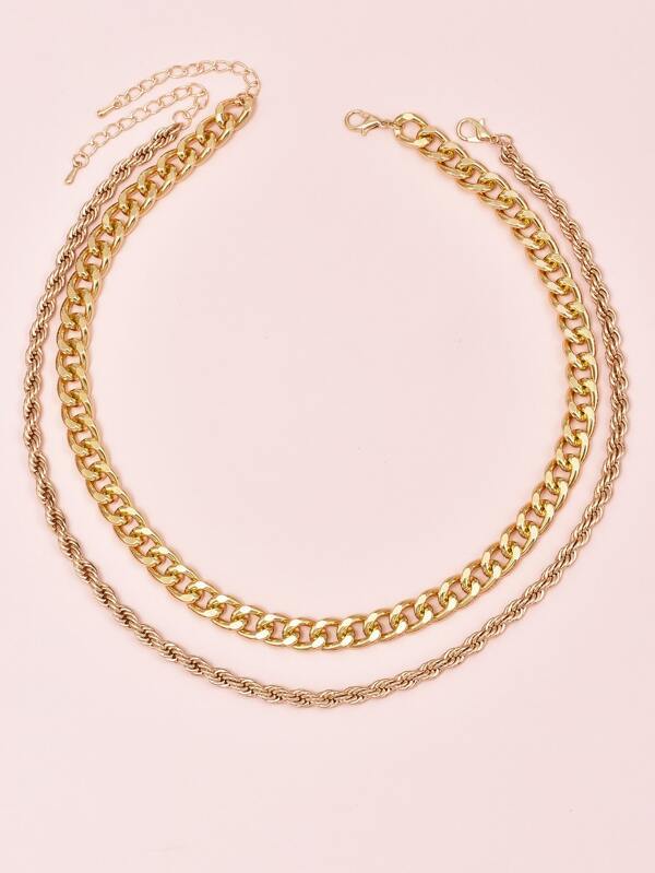 2pcs Simple Chain Necklace - INS | Online Fashion Free Shipping Clothing, Dresses, Tops, Shoes