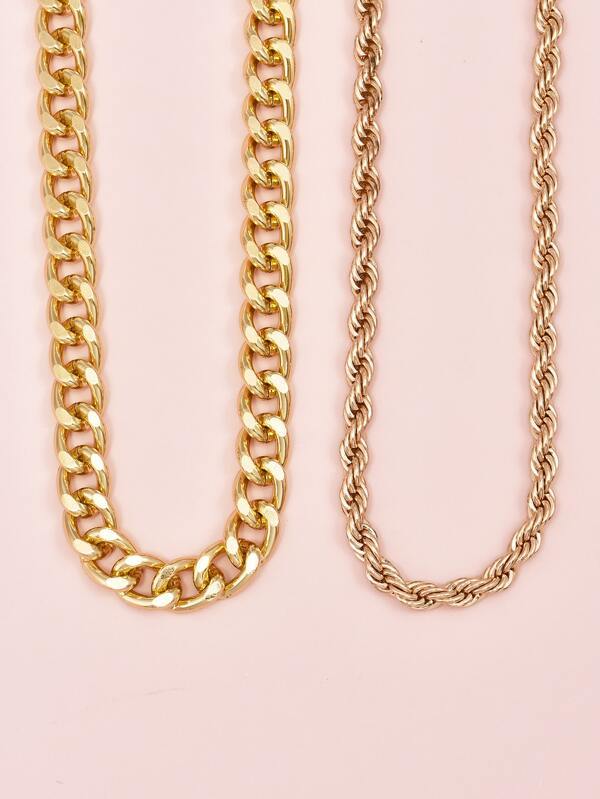 2pcs Simple Chain Necklace - INS | Online Fashion Free Shipping Clothing, Dresses, Tops, Shoes