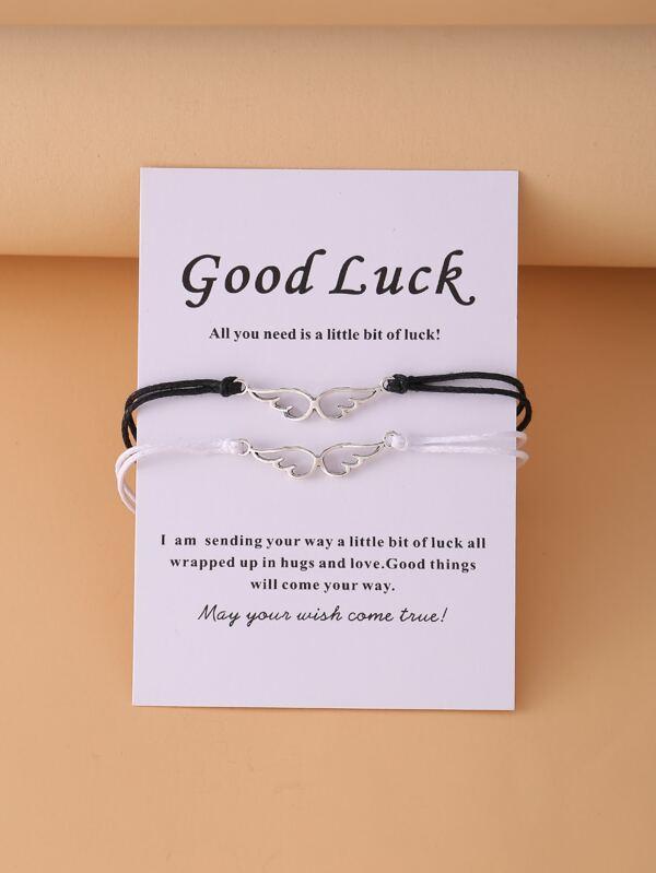 2pcs Wing Decor Bracelet - INS | Online Fashion Free Shipping Clothing, Dresses, Tops, Shoes