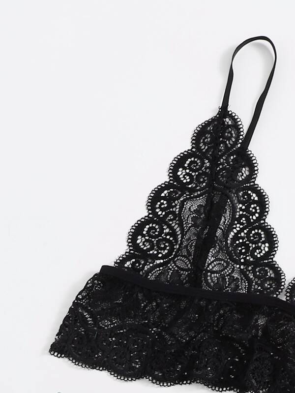 3pack Contrast Lace Satin Lingerie Set - INS | Online Fashion Free Shipping Clothing, Dresses, Tops, Shoes