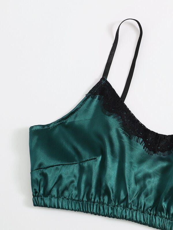 3pack Contrast Lace Satin Lingerie Set - INS | Online Fashion Free Shipping Clothing, Dresses, Tops, Shoes