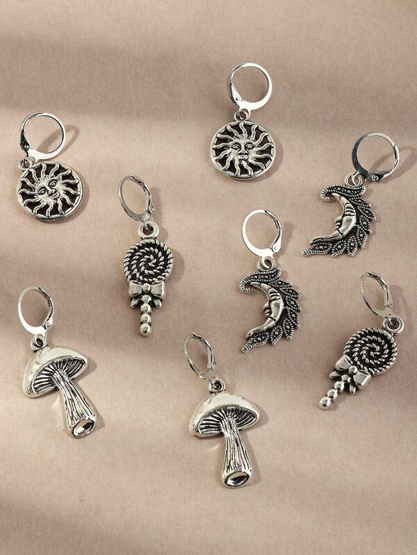 4pairs Sun Charm Drop Earrings - INS | Online Fashion Free Shipping Clothing, Dresses, Tops, Shoes