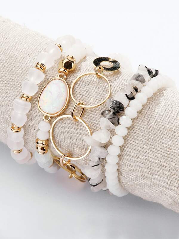 5pcs Geometric Crystal Bracelet - INS | Online Fashion Free Shipping Clothing, Dresses, Tops, Shoes
