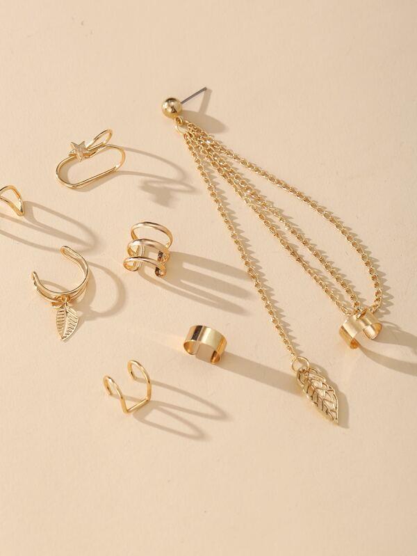 7pcs Star Decor Earrings - INS | Online Fashion Free Shipping Clothing, Dresses, Tops, Shoes