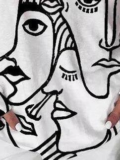 Abstract Print Long Sleeve T-shirt - T-shirts - INS | Online Fashion Free Shipping Clothing, Dresses, Tops, Shoes - 15/06/2021 - Color_Black - Color_Blue