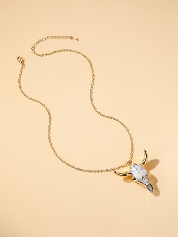 Animal Head Charm Necklace - INS | Online Fashion Free Shipping Clothing, Dresses, Tops, Shoes