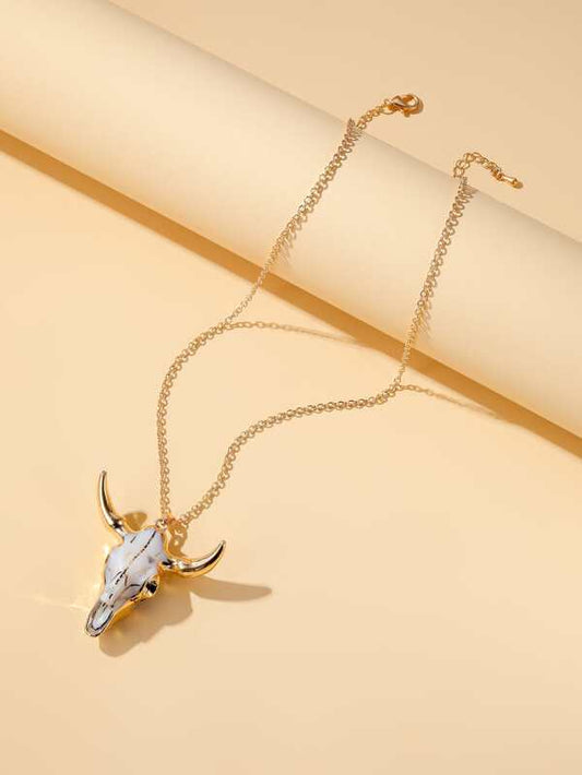 Animal Head Charm Necklace - INS | Online Fashion Free Shipping Clothing, Dresses, Tops, Shoes