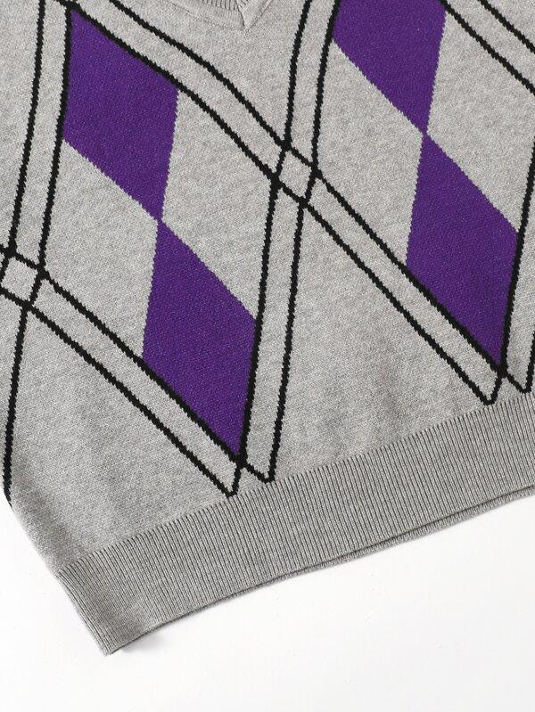 Argyle Knit Sweater Vest - INS | Online Fashion Free Shipping Clothing, Dresses, Tops, Shoes