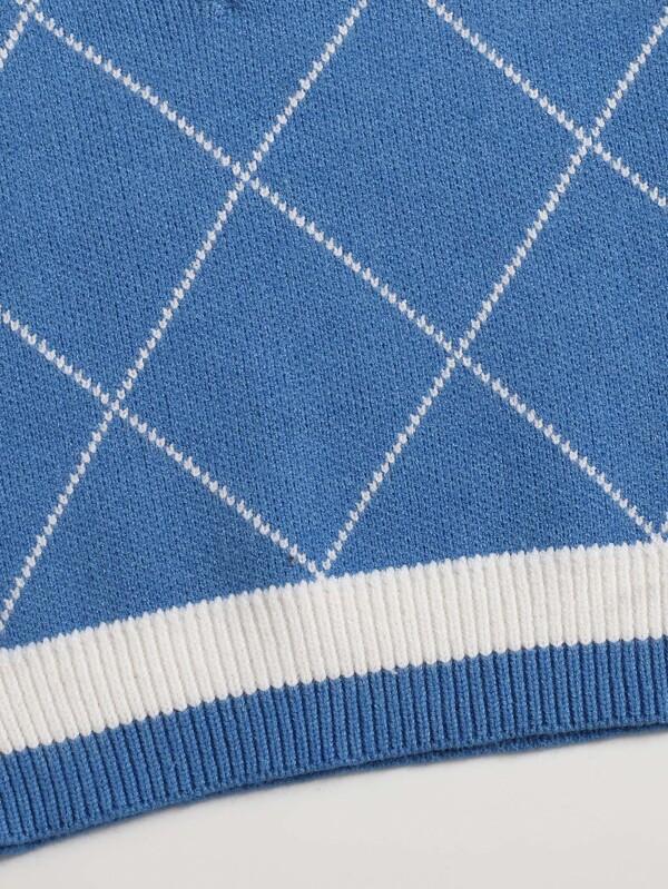 Argyle Pattern Sweater Vest - INS | Online Fashion Free Shipping Clothing, Dresses, Tops, Shoes