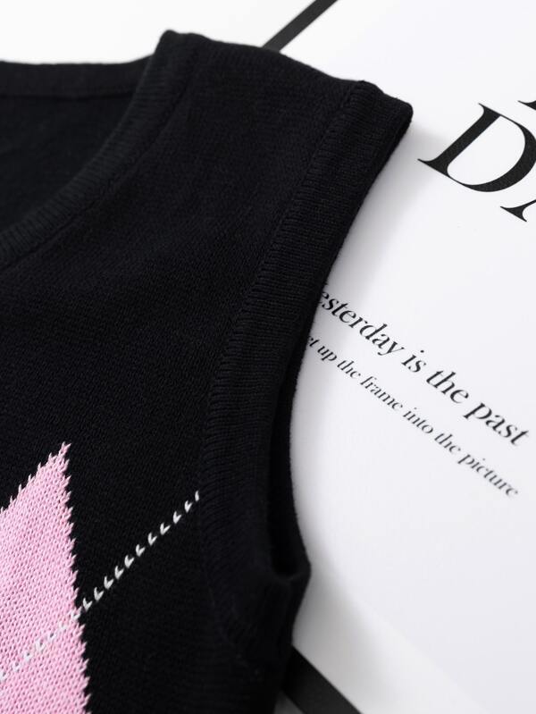 Argyle Pattern V-neck Sweater Vest - INS | Online Fashion Free Shipping Clothing, Dresses, Tops, Shoes
