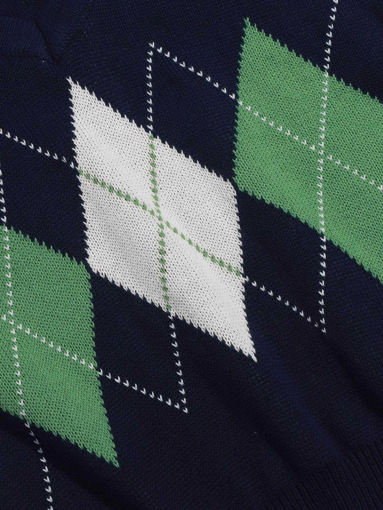 Argyle Pattern V-neck Sweater Vest - INS | Online Fashion Free Shipping Clothing, Dresses, Tops, Shoes