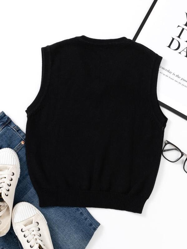 Argyle Pattern V-neck Sweater Vest - INS | Online Fashion Free Shipping Clothing, Dresses, Tops, Shoes