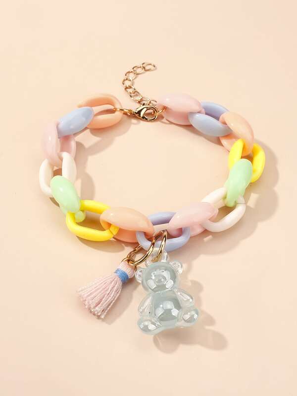 Bear Tassel Charm Bracelet - INS | Online Fashion Free Shipping Clothing, Dresses, Tops, Shoes