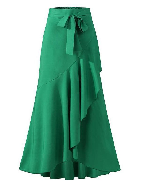Belt Wrapped Hip Fishtail Skirt High Waist Irregular Skirt - Skirts - INS | Online Fashion Free Shipping Clothing, Dresses, Tops, Shoes - 20-30 - 23/07/2021 - Bottom