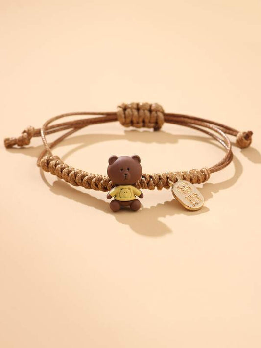 Boys Bear Decor Braided Bracelet - INS | Online Fashion Free Shipping Clothing, Dresses, Tops, Shoes