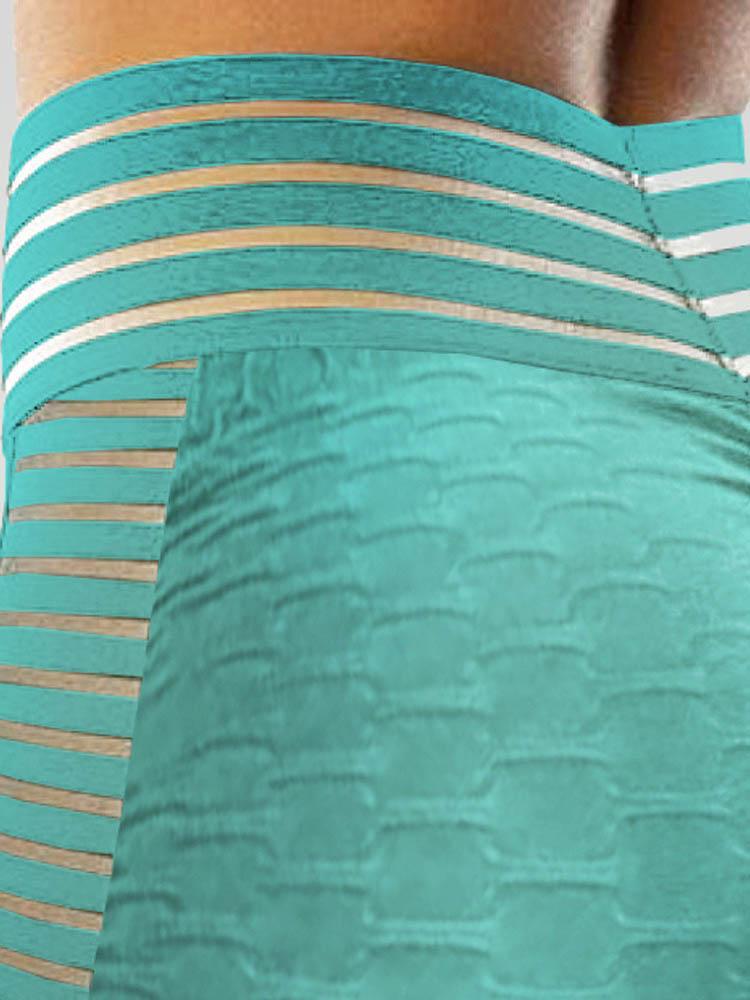 Bubble Texture Solid Color High Waist Tight Legging Yoga Pants - Leggings - INS | Online Fashion Free Shipping Clothing, Dresses, Tops, Shoes - 19/04/2021 - Category_Leggings - Color_ Blue