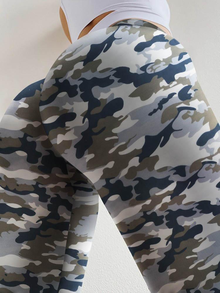 Butt Lifting Camouflage Print High Waist Yoga Pants Tummy Control Booty Leggings - Leggings - INS | Online Fashion Free Shipping Clothing, Dresses, Tops, Shoes - 04/05/2021 - Color_Camoflage - LEG210504018
