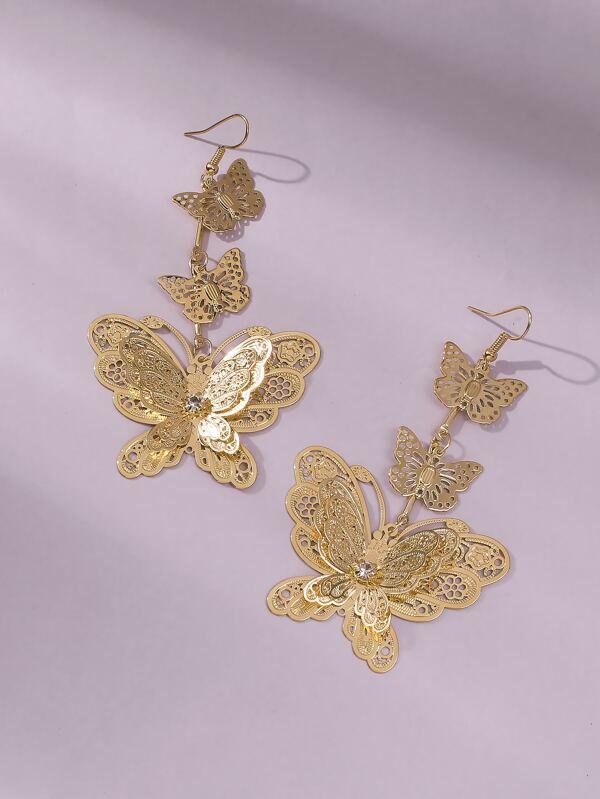 Butterfly Charm Drop Earrings - INS | Online Fashion Free Shipping Clothing, Dresses, Tops, Shoes
