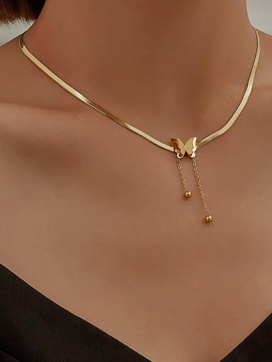 Butterfly Decor Necklace - INS | Online Fashion Free Shipping Clothing, Dresses, Tops, Shoes