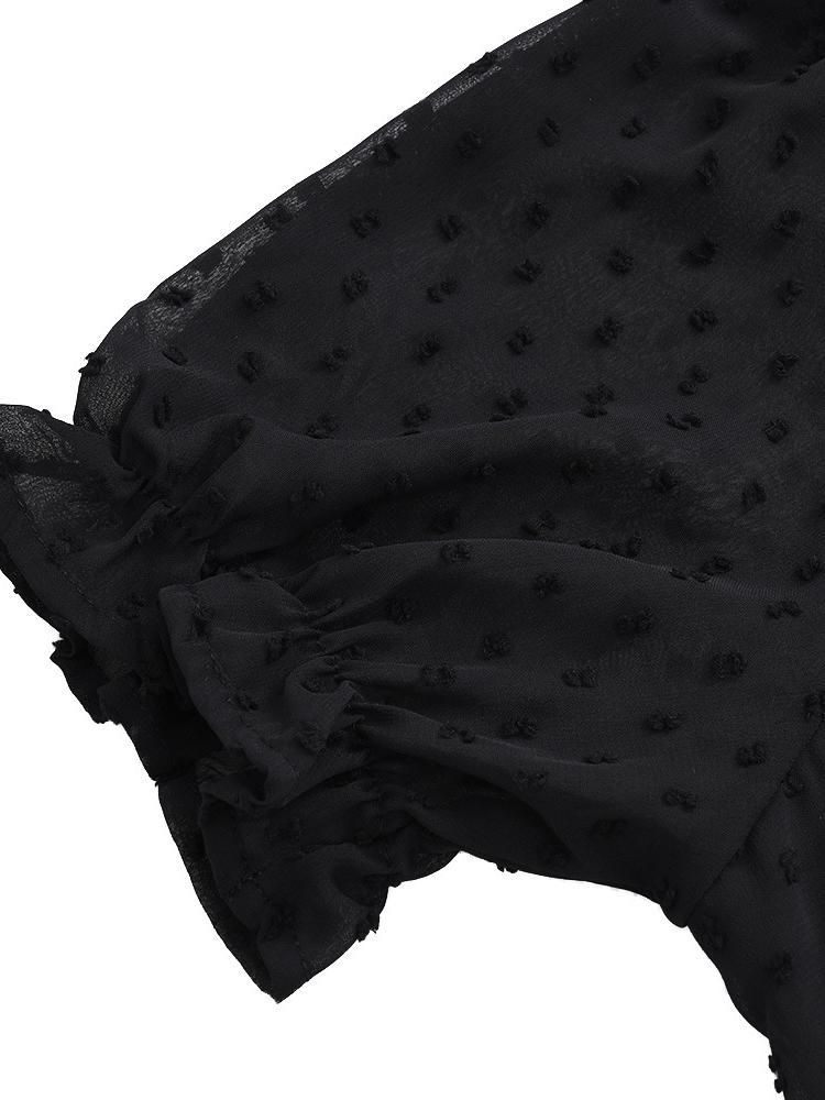 Casual Black Button Embellished Mesh Dress - Mini Dresses - INS | Online Fashion Free Shipping Clothing, Dresses, Tops, Shoes - 20/07/2021 - 30-40 - color-black