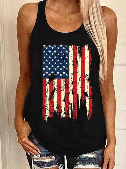 Casual Graphic Print Sleeveless Vest - Tank Tops - INS | Online Fashion Free Shipping Clothing, Dresses, Tops, Shoes - 04/06/2021 - Color_Black - Color_Gray