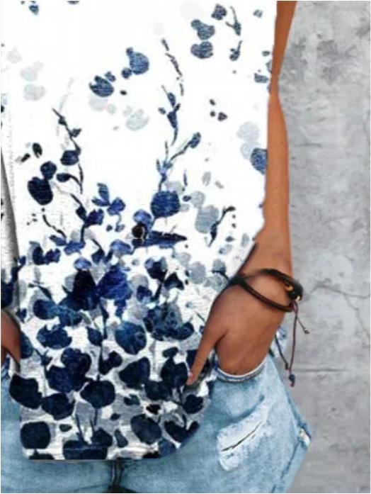 Casual Round Neck Printed Sleeveless Vest - Tank Tops - INS | Online Fashion Free Shipping Clothing, Dresses, Tops, Shoes - 10-20 - 21/06/2021 - color-white